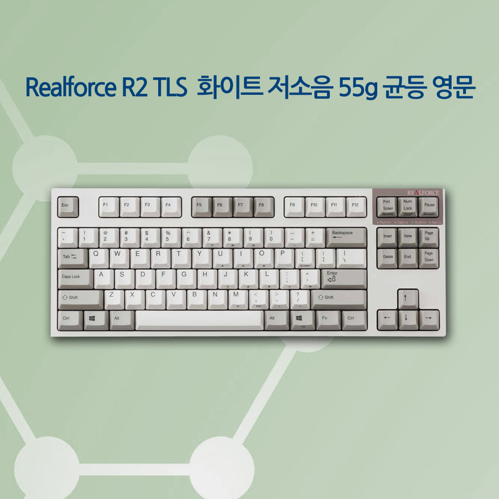 Realforce R2 TLS 화이트 저소음 55g 균등 영문 (R2TLS-US5-IV)